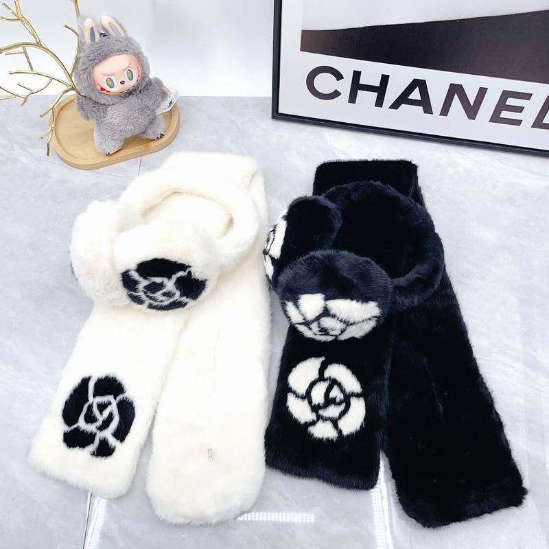 Chanel scarf earmuff dx21